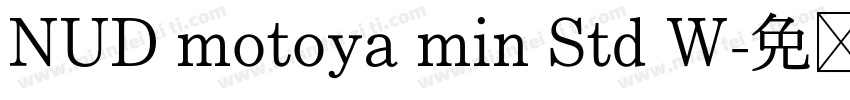 NUD motoya min Std W字体转换